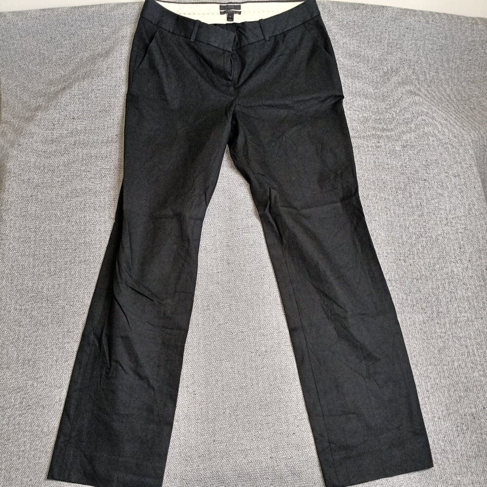 J.Crew Pants Women 8 Black Excellent Favorite Fit A1209 Straight Leg Workwear